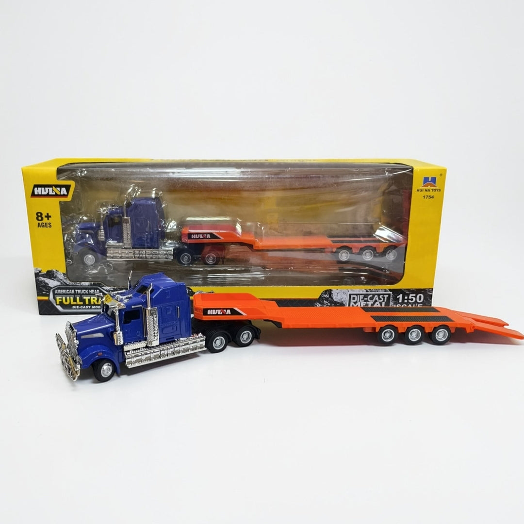 Kenworth W900 Camabaja Escala 1:50 | Camión Transportador de Carga Pesada Modelo de Colección