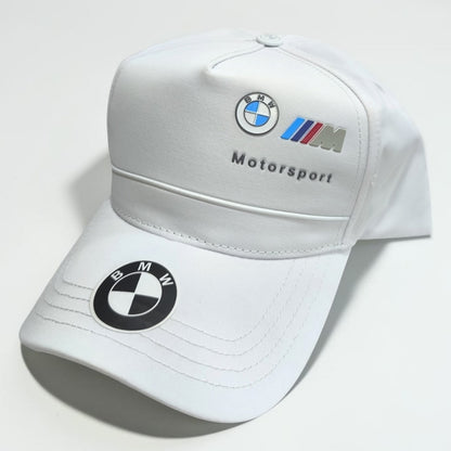 Gorra BMW Blanca | Gorra Motorsport Ajustable Estilo Deportivo