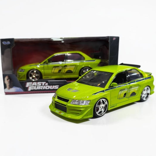 Mitsubishi Lancer Evolution Rápidos y Furiosos 1:24 Jada | Auto a Escala de Colección
