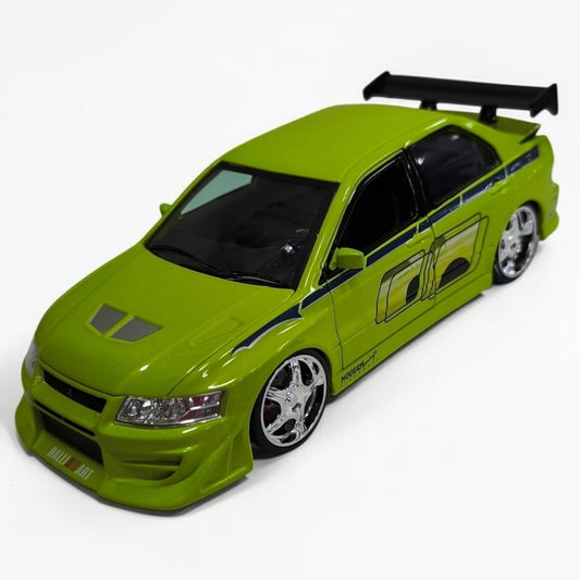 Mitsubishi Lancer Evolution Rápidos y Furiosos 1:24 Jada | Auto a Escala de Colección