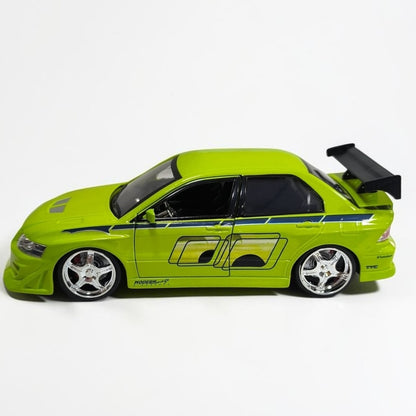Mitsubishi Lancer Evolution Rápidos y Furiosos 1:24 Jada | Auto a Escala de Colección