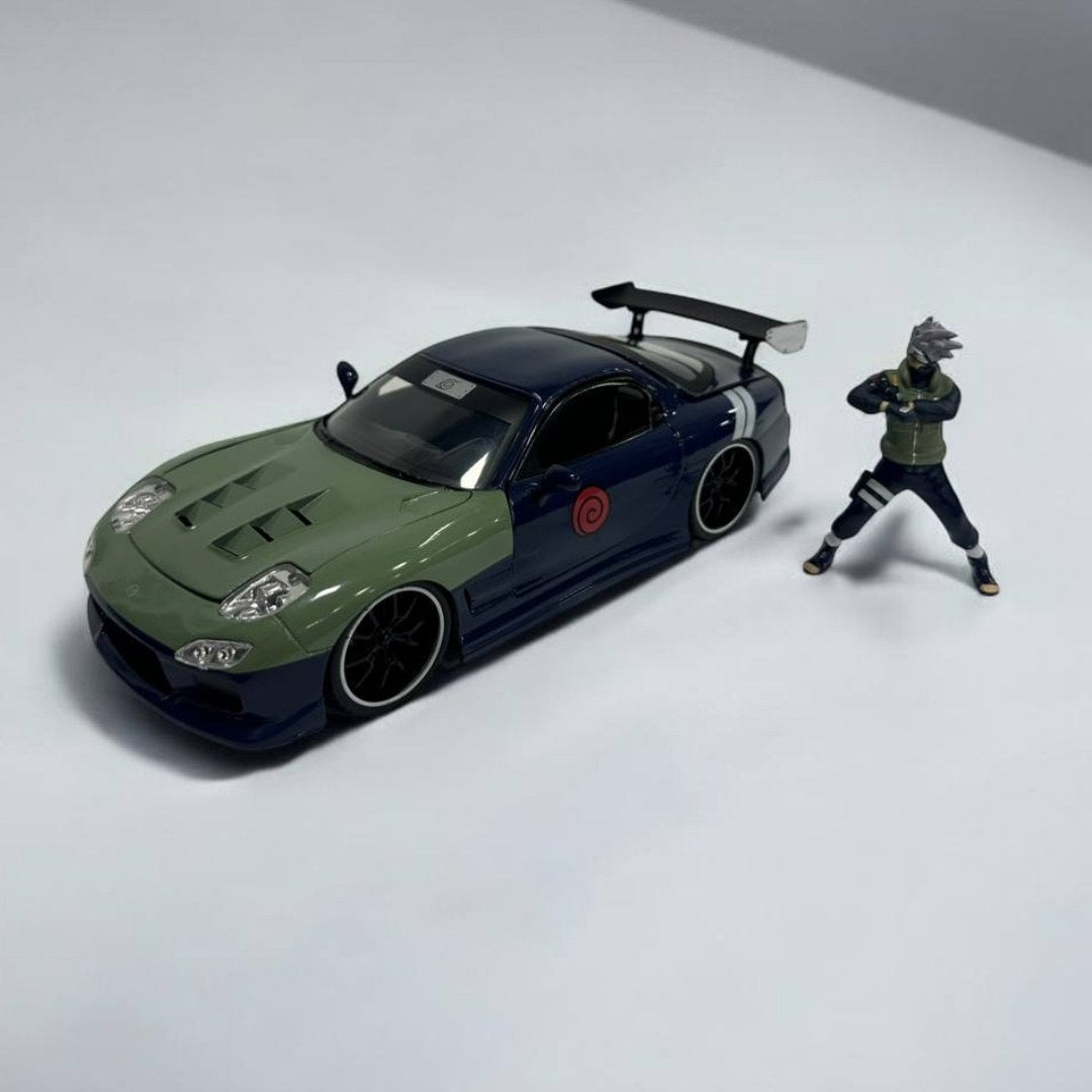 Kakashi Hatake y 1993 Mazda RX-7 1:24 – ¡Velocidad y Maestría Ninja en un Solo Modelo!