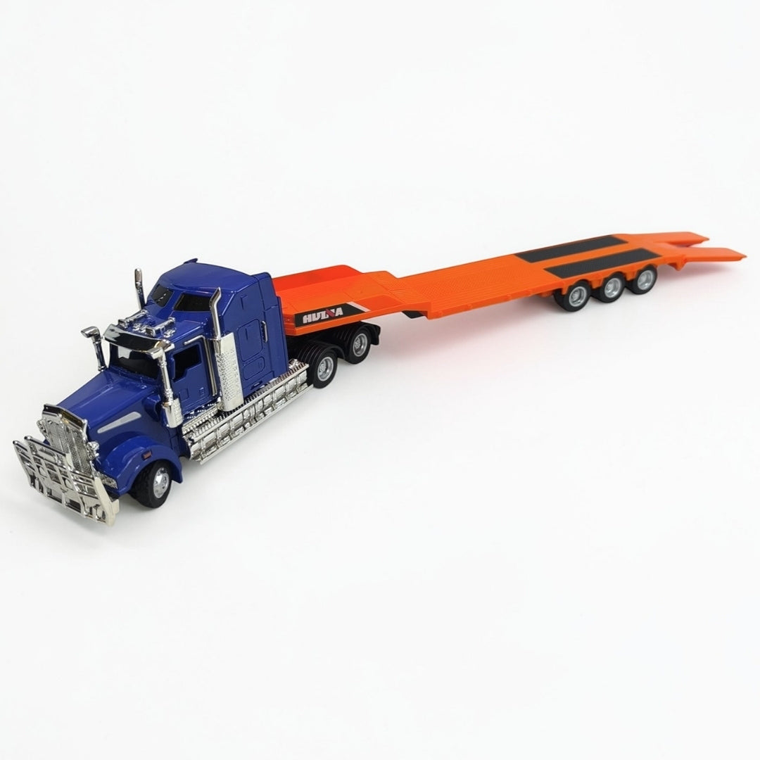 Kenworth W900 Camabaja Escala 1:50 | Camión Transportador de Carga Pesada Modelo de Colección