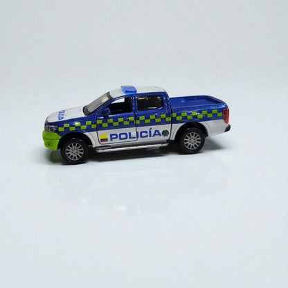 Ford Ranger Policía Colombia 1:32 – Edición de Colección en Metal | Patrulla Oficial para Exhibición