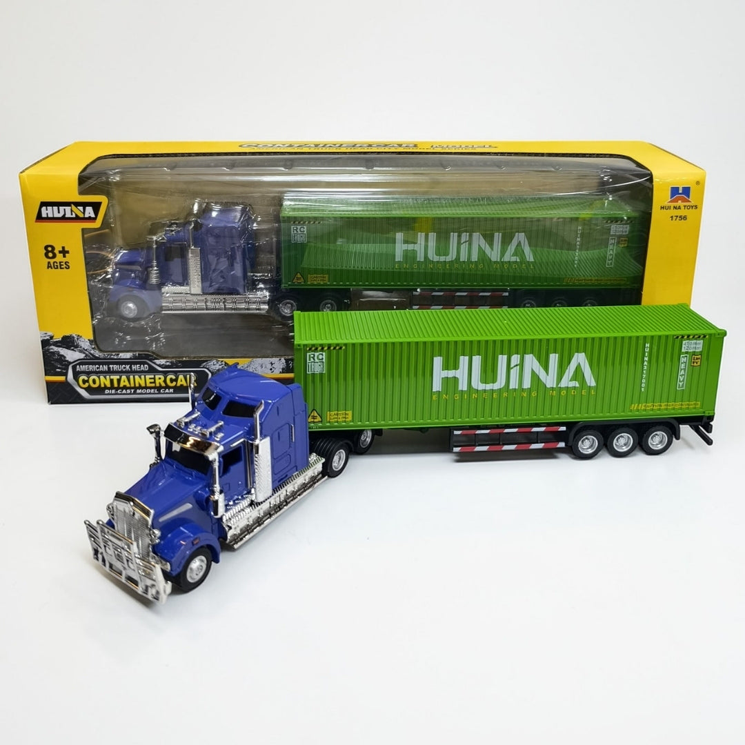 Kenworth W900 con Tráiler Contenedor Escala 1:50 | Camión de Carga Pesada Modelo de Colección