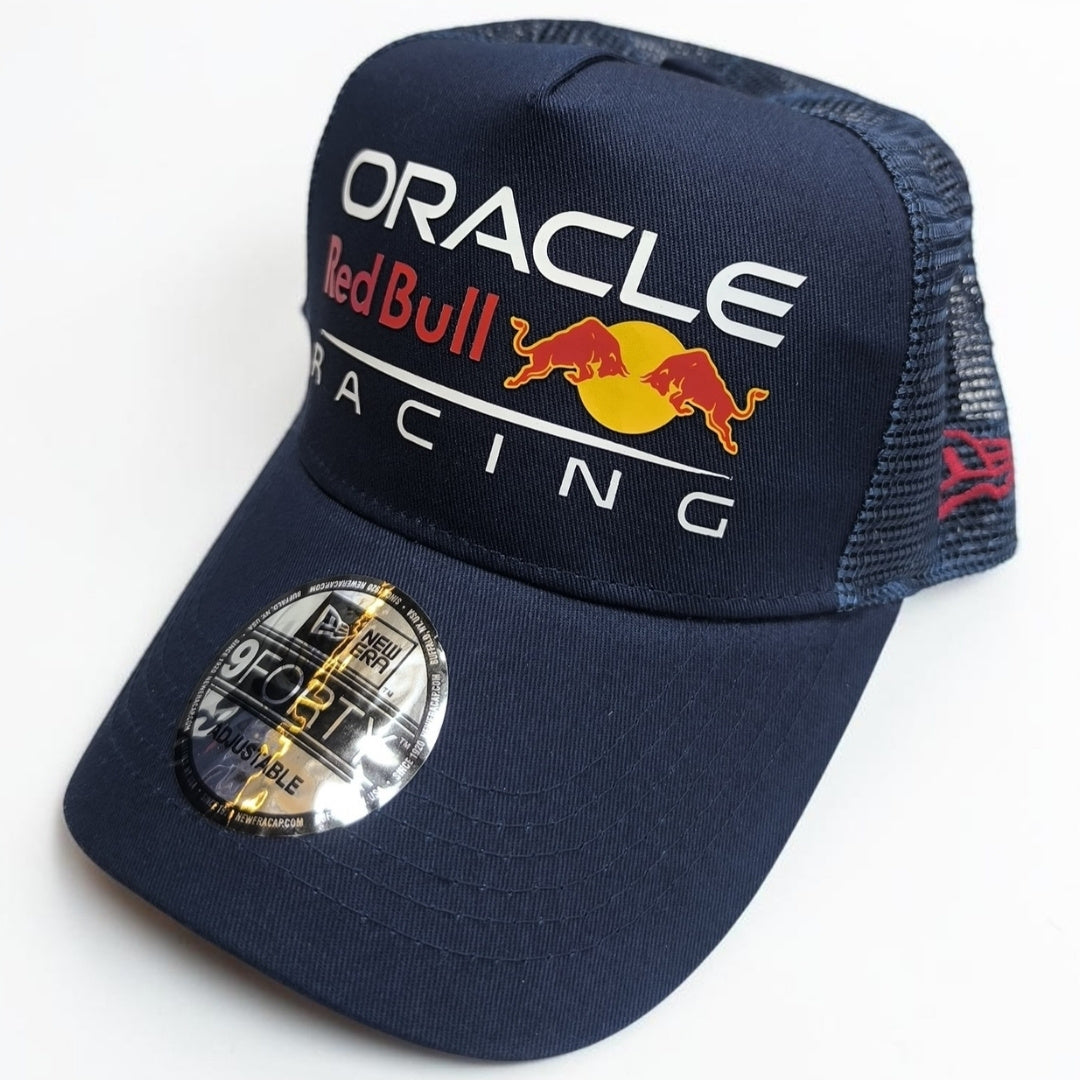 Gorra Red Bull Racing Azul con Malla | Gorra Trucker Fórmula 1 Ajustable
