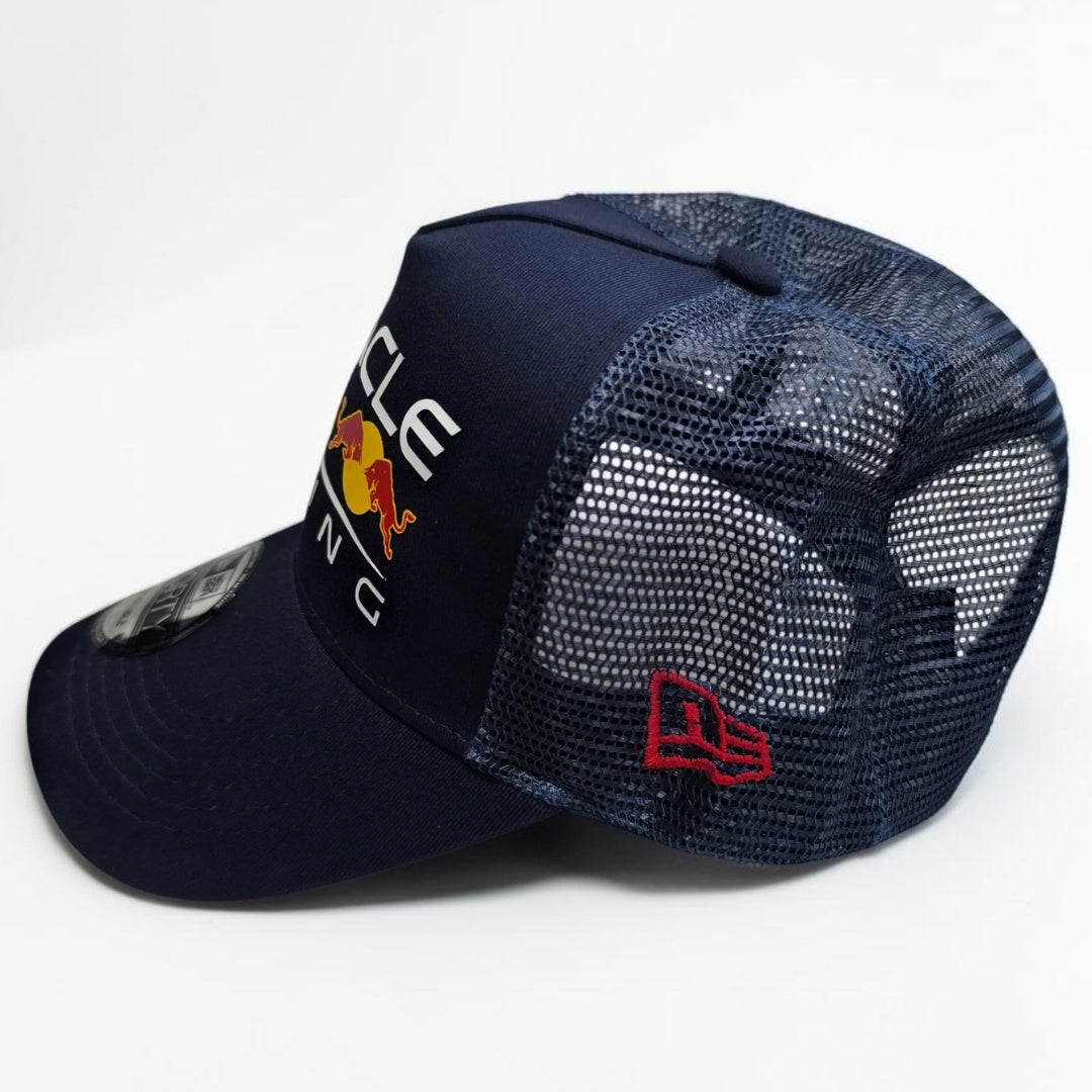 Gorra Red Bull Racing Azul con Malla | Gorra Trucker Fórmula 1 Ajustable