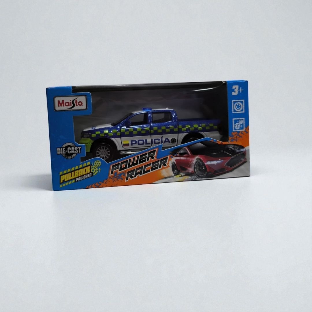 Ford Ranger Policía Colombia 1:32 – Edición de Colección en Metal | Patrulla Oficial para Exhibición