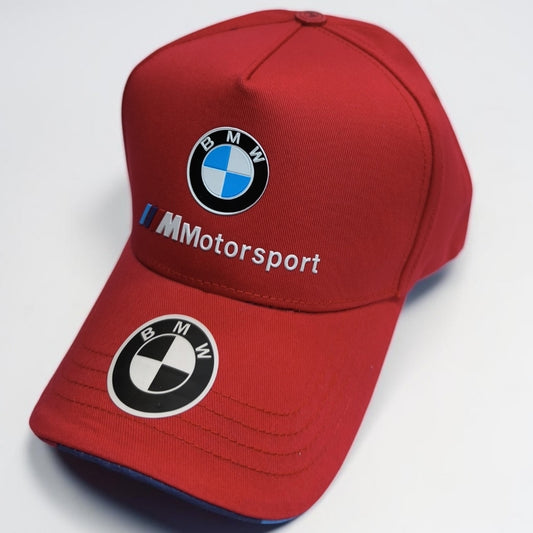 Gorra BMW Roja | Gorra Motorsport Ajustable Estilo Deportivo