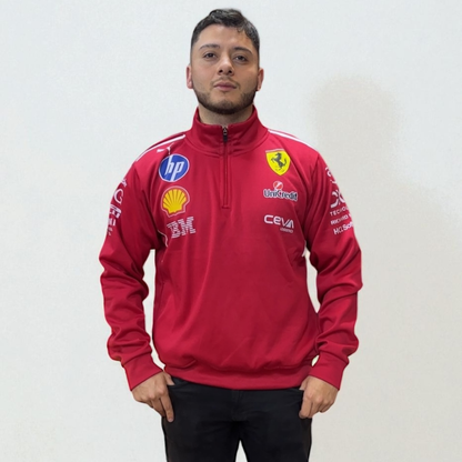 Buzo Ferrari Rojo – Pasión, Velocidad y Estilo Italiano