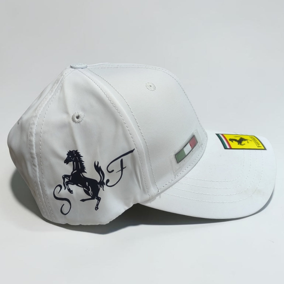 Gorra Ferrari Blanca Scuderia Ferrari | Gorra Fórmula 1 Ajustable Estilo Racing