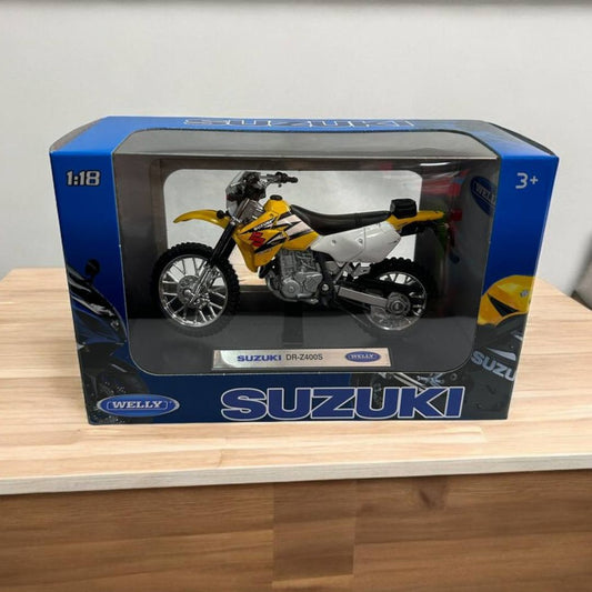 Modelo a Escala Suzuki DR-Z400S 1:18 - Réplica Detallada de una Motocicleta Dual-Sport