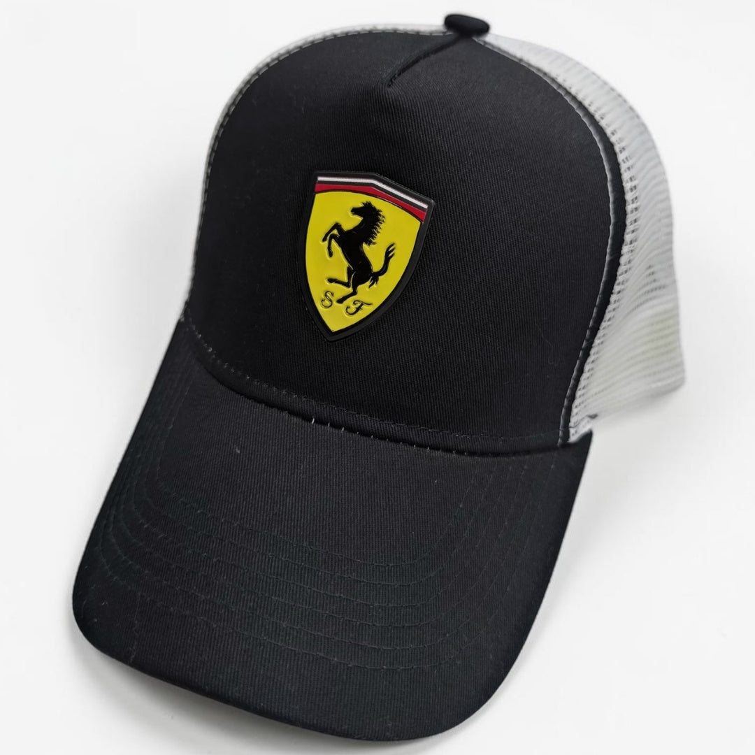 Gorra Ferrari Negra Scuderia Ferrari | Gorra Fórmula 1 Ajustable Estilo Racing