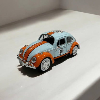 Volkswagen Beetle Escarabajo 1966 Gulf Edición 1:24 – Modelo a Escala – Vehículo Clásico Retro