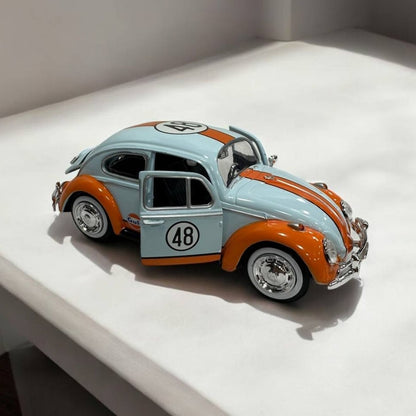 Volkswagen Beetle Escarabajo 1966 Gulf Edición 1:24 – Modelo a Escala – Vehículo Clásico Retro