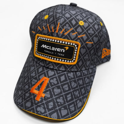 Gorra McLaren #4 | Gorra Fórmula 1 Lando Norris Ajustable Estilo Racing
