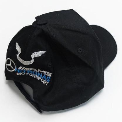 Gorra Mercedes AMG Petronas Negra | Gorra Fórmula 1 Ajustable Estilo Racing