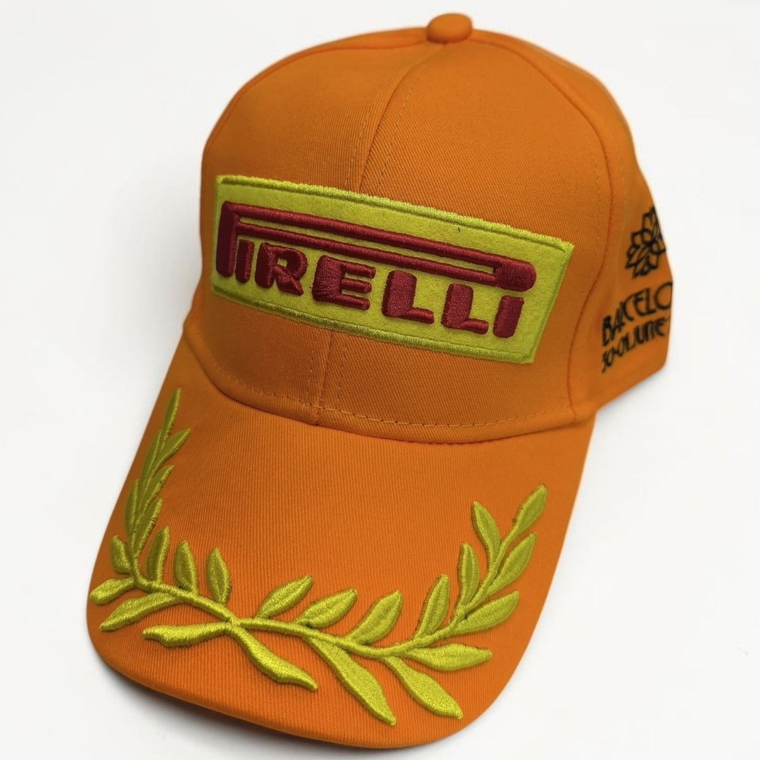 Gorra Pirelli Naranja | Gorra Fórmula 1 Ajustable Estilo Racing