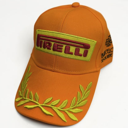 Gorra Pirelli Naranja | Gorra Fórmula 1 Ajustable Estilo Racing