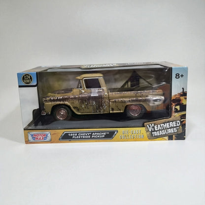 Chevy Apache 1958 Fleetside Pickup – Modelo de Colección en Metal