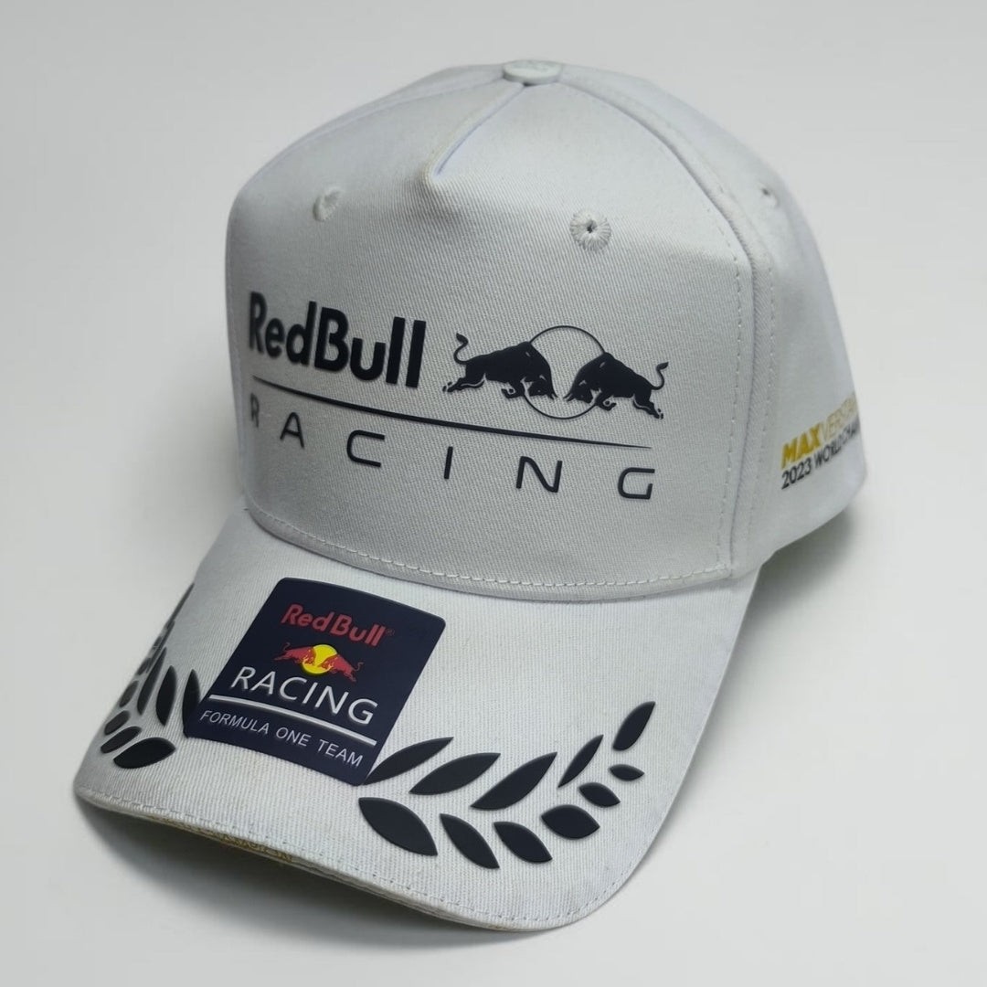 Gorra Red Bull Racing Blanca | Gorra Fórmula 1 Ajustable Estilo Racing
