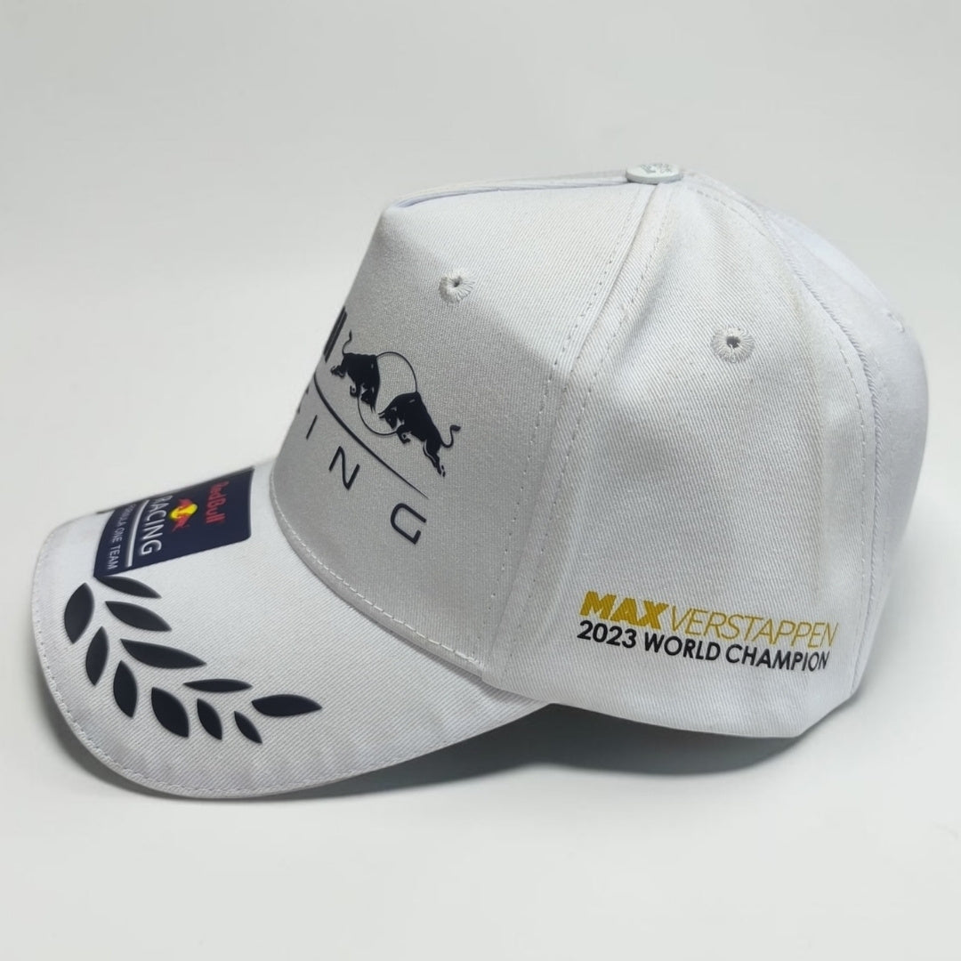 Gorra Red Bull Racing Blanca | Gorra Fórmula 1 Ajustable Estilo Racing