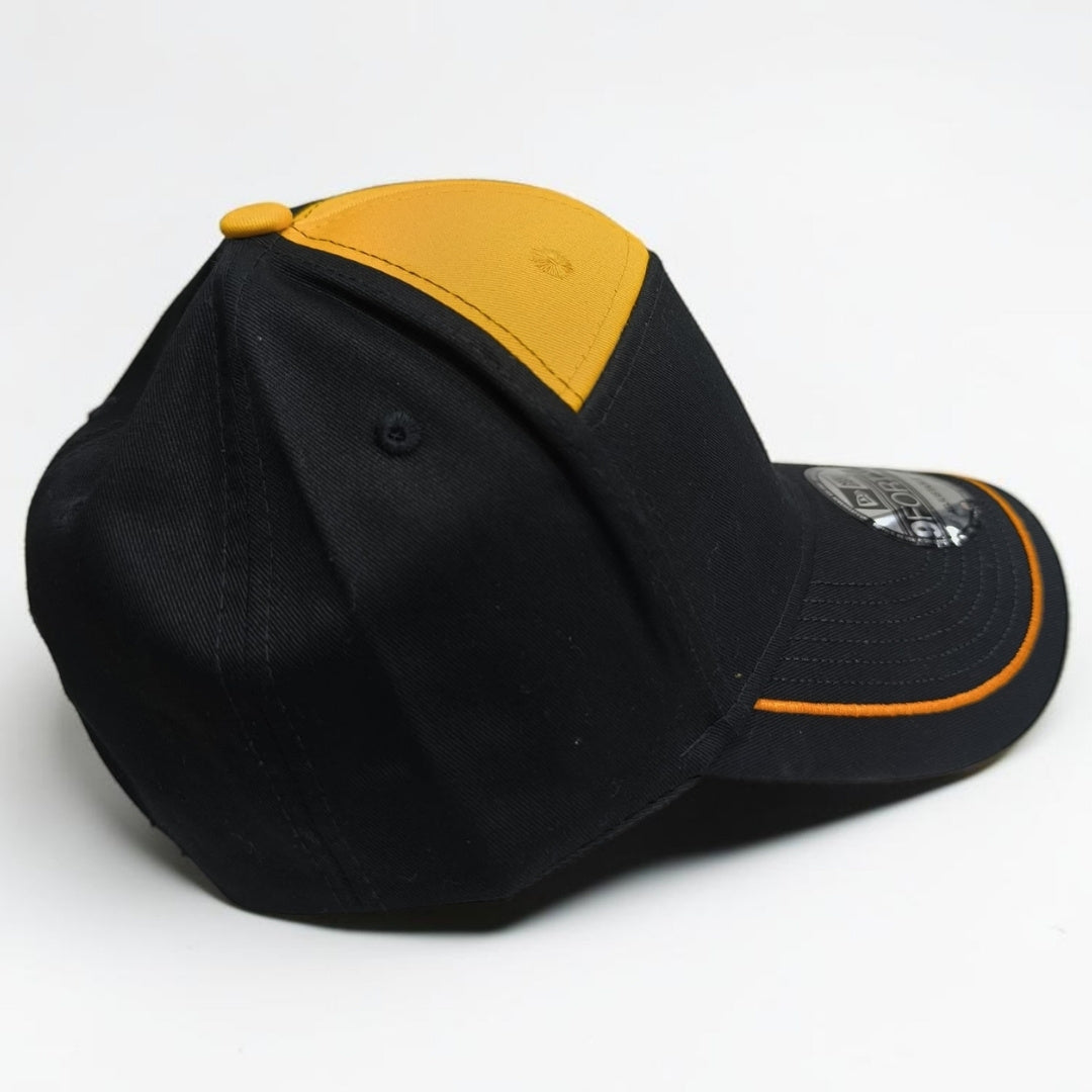 Gorra McLaren Negra y Naranja | Gorra Fórmula 1 Ajustable Estilo Racing
