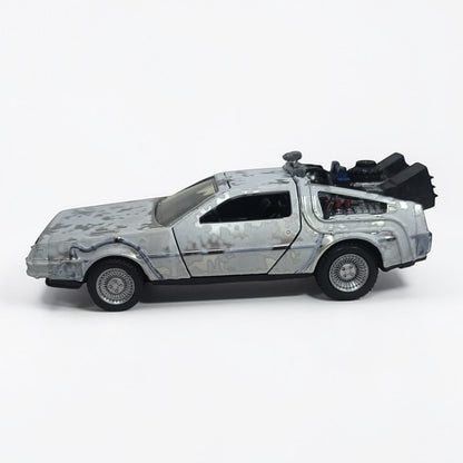 DeLorean Volver al Futuro 1 Hielo Jada Escala 1:32 | Máquina del Tiempo Modelo de Colección