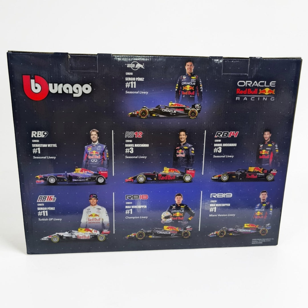 Colección Red Bull F1 x7 Escala 1:43 Bburago con Exhibidor | Set de Monoplazas Fórmula 1 de Colección