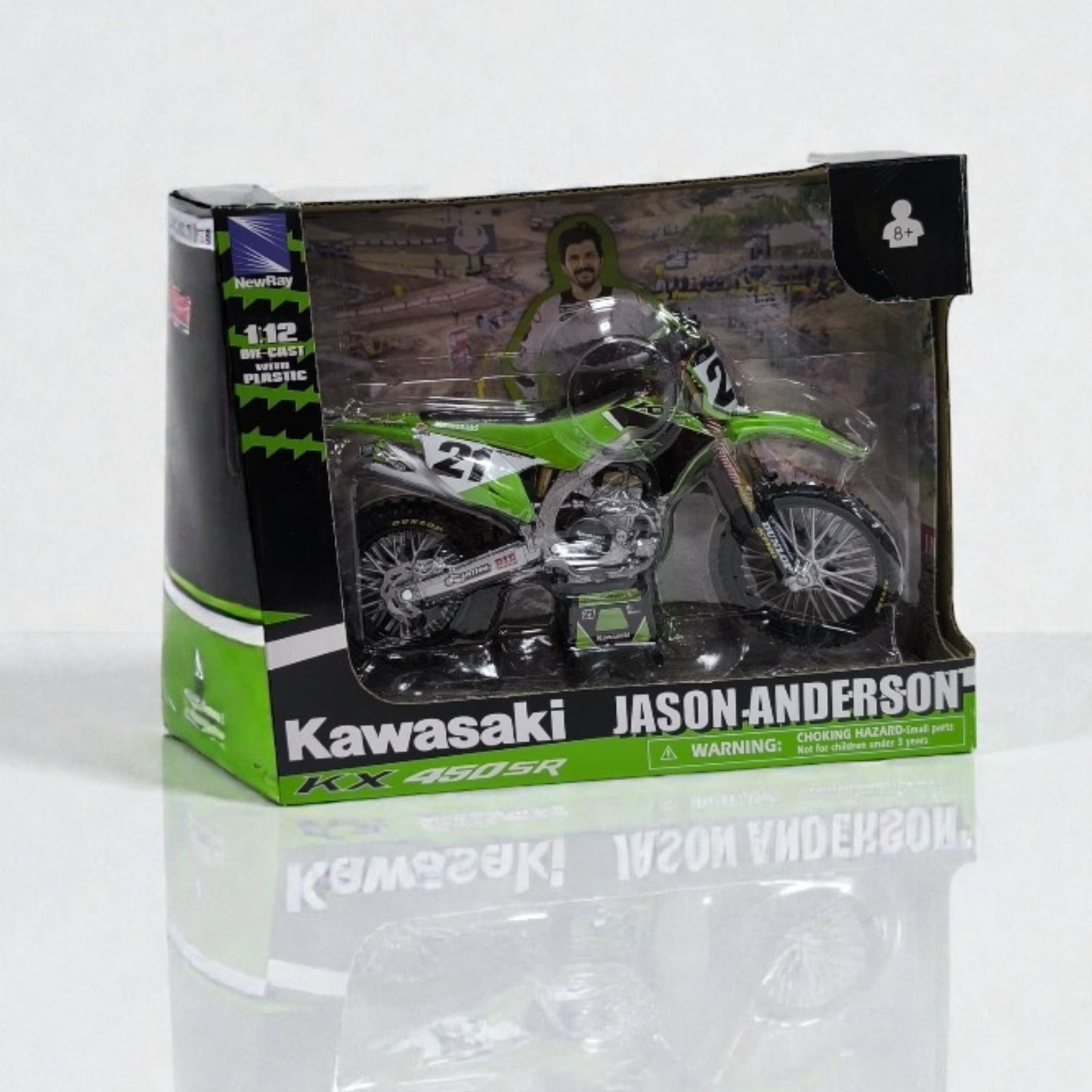 Kawasaki KX 450 SR Jason Anderson Escala 1:12 – Moto Motocross de Colección