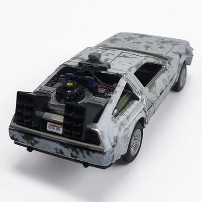 DeLorean Volver al Futuro 1 Hielo Jada Escala 1:32 | Máquina del Tiempo Modelo de Colección