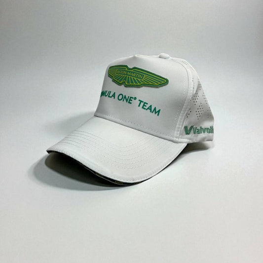 Gorra Aston Martin Blanca | Edición Oficial F1 – Estilo Elegante y Deportivo