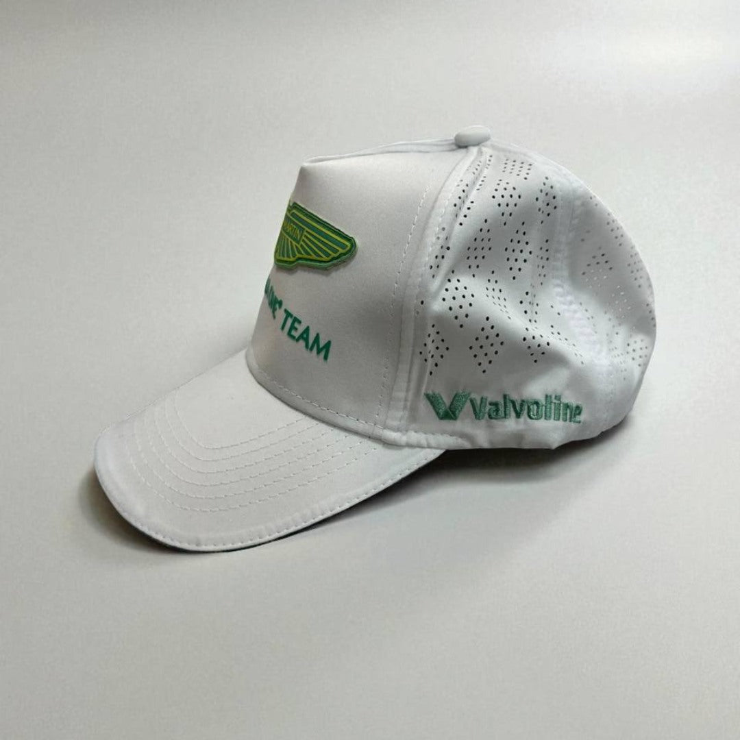 Gorra Aston Martin Blanca | Edición Oficial F1 – Estilo Elegante y Deportivo