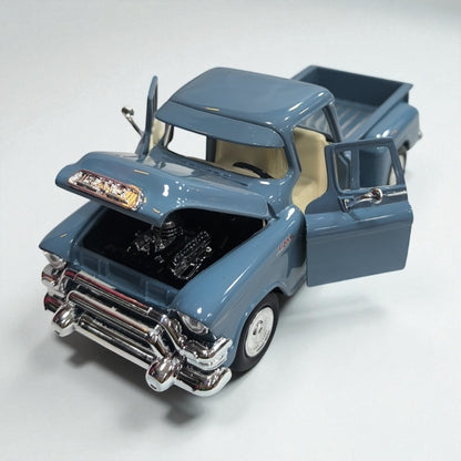 GMC Blue Chip Pickup 1955 – Modelo de Colección 1:24 en Metal