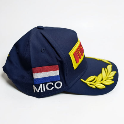 Gorra Pirelli Azul | Gorra Oficial Estilo Fórmula 1 Ajustable