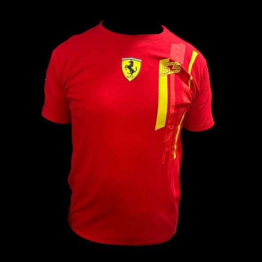 Camiseta Ferrari 55 - ¡Pasión y Elegancia en Rojo Escarlata!