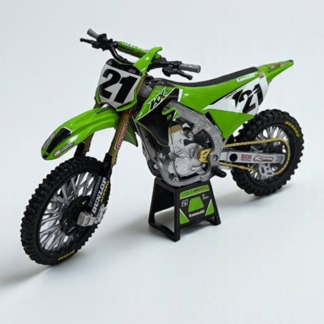 Kawasaki KX 450 SR Jason Anderson Escala 1:12 – Moto Motocross de Colección