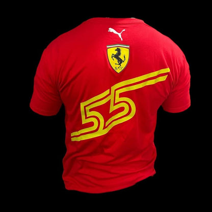 Camiseta Ferrari 55 - ¡Pasión y Elegancia en Rojo Escarlata!