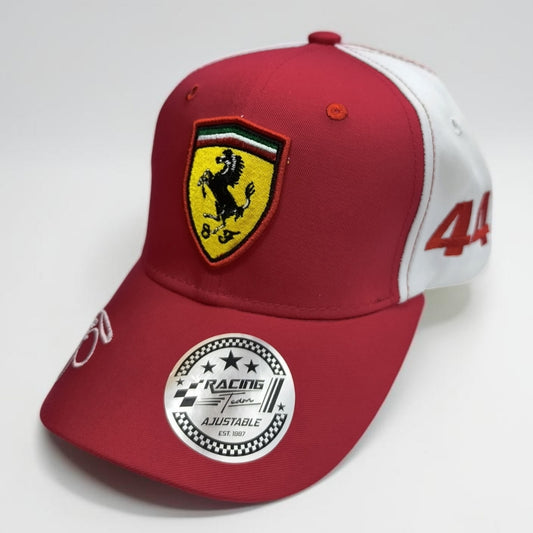 Gorra Ferrari Roja #44 | Scuderia Ferrari Fórmula 1 Estilo Hamilton Ajustable