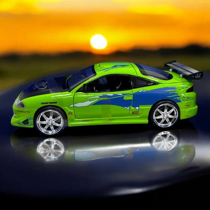 Brian's Mitsubishi Eclipse 1:24 – Modelo a Escala – Deportivo Legendario de Rápidos y Furiosos