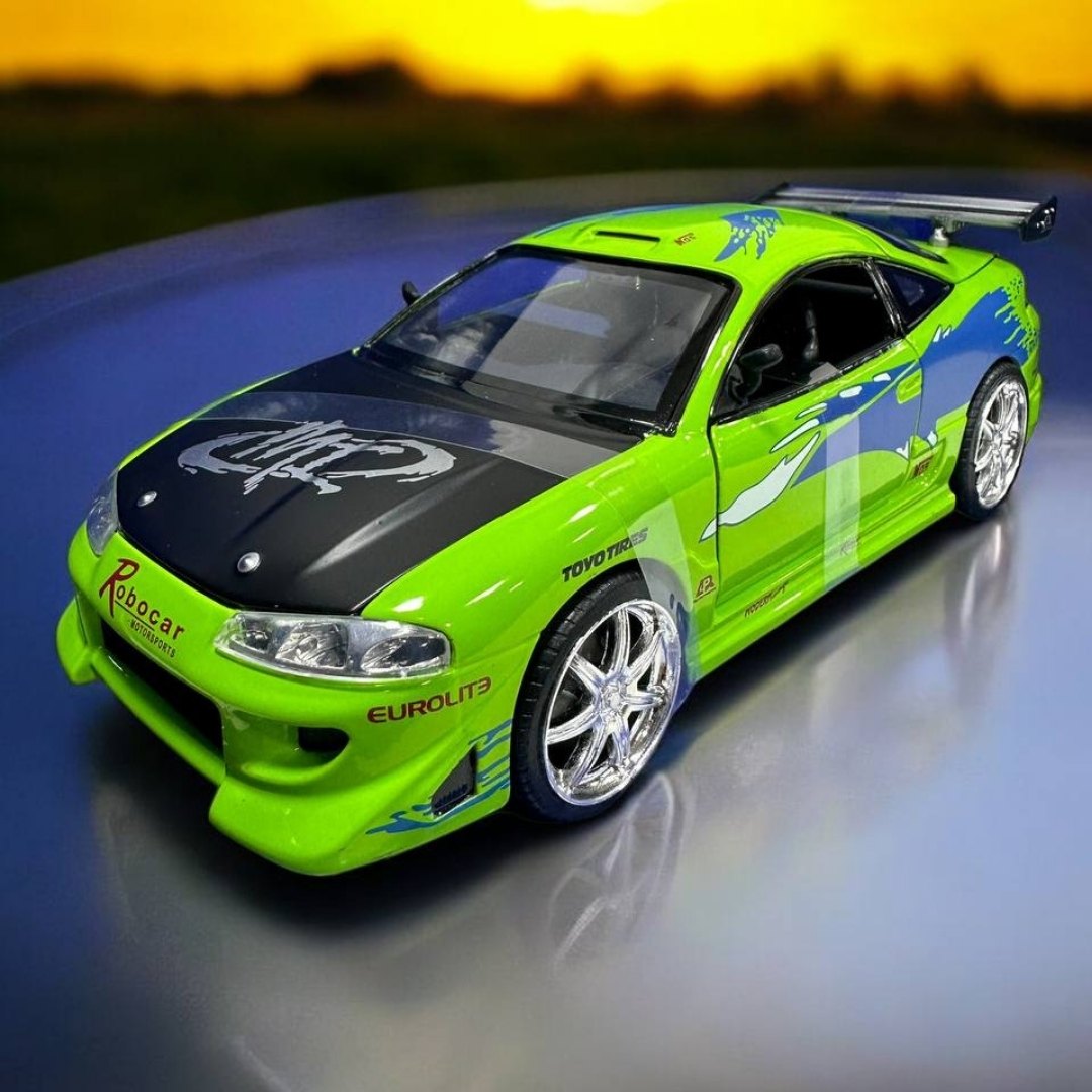 Brian's Mitsubishi Eclipse 1:24 – Modelo a Escala – Deportivo Legendario de Rápidos y Furiosos