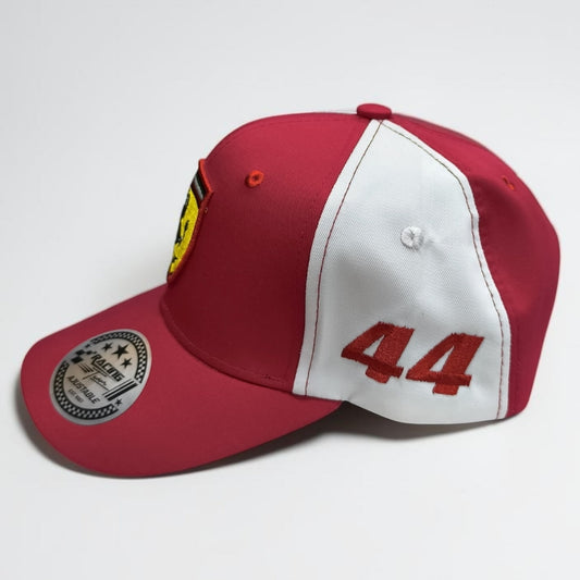 Gorra Ferrari Roja #44 | Scuderia Ferrari Fórmula 1 Estilo Hamilton Ajustable