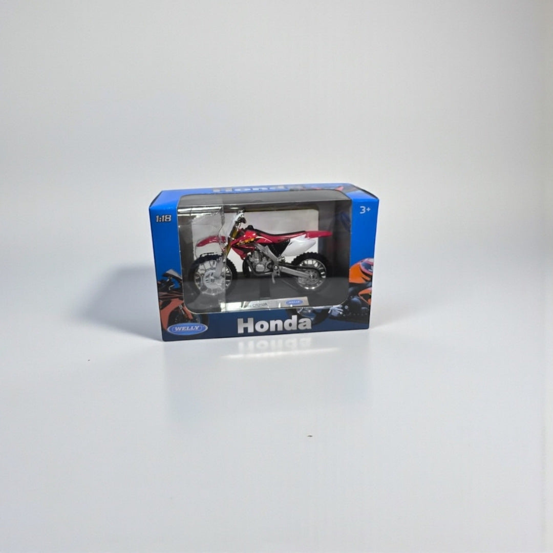 Moto Honda CR250R 1:18 – Modelo a Escala Detallado para Coleccionistas