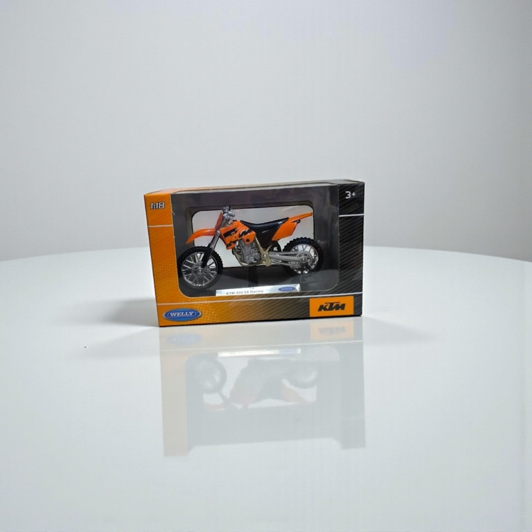 Moto KTM 450 Racing 1:18 – Modelo a Escala Detallado para Coleccionistas