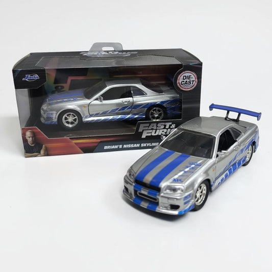 Nissan Skyline GT-R R34 Rápidos y Furiosos 1:32 Jada | Auto a Escala de Colección