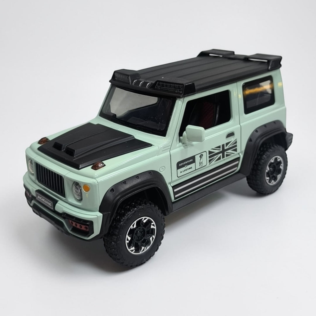 Suzuki Jimny Escala 1:27 con Luces, Sonido y Efecto de Humo | SUV Todoterreno Modelo de Colección