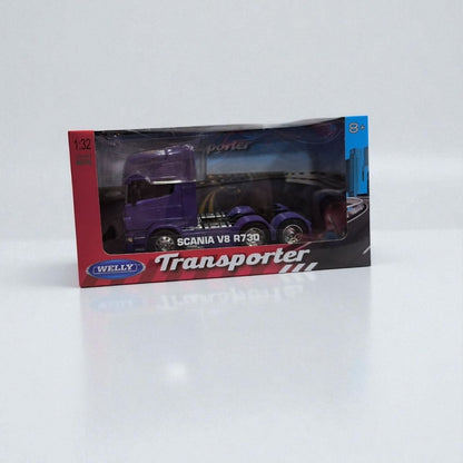 Scania V8 R730 1:32 Morado – Edición de Colección en Metal | El Cabezal Europeo Más Imponente