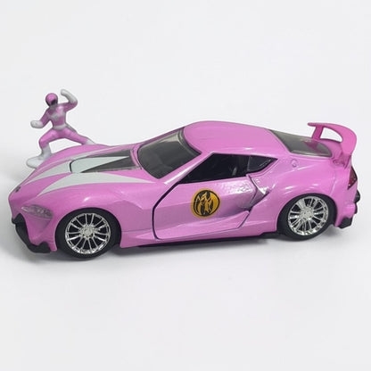 Toyota Supra Pink Ranger Power Rangers Escala 1:32 | Auto de Película Modelo de Colección