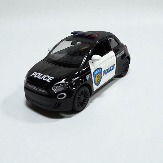 Fiat 500 Versión Policial 1:32 – Edición de Colección en Metal | Patrulla Compacta Icónica