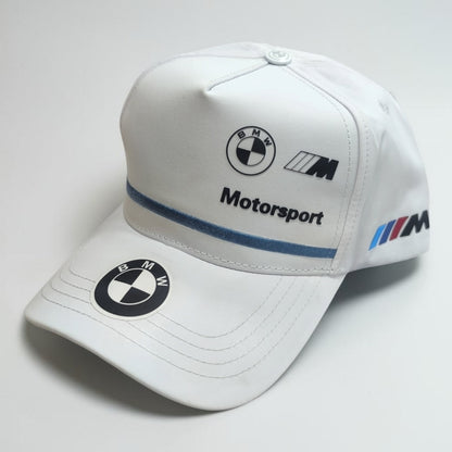 Gorra BMW Blanca | Gorra Motorsport Ajustable Estilo Deportivo